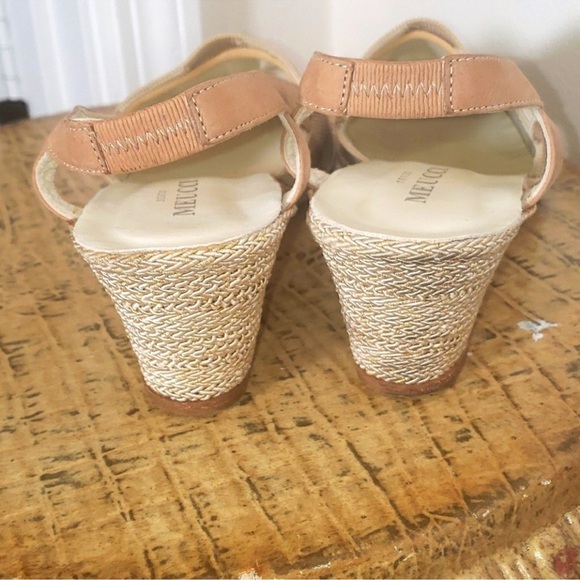 090. Sesto Meucci of Florence Italian gold wedges size 9 - Picture 3 of 8